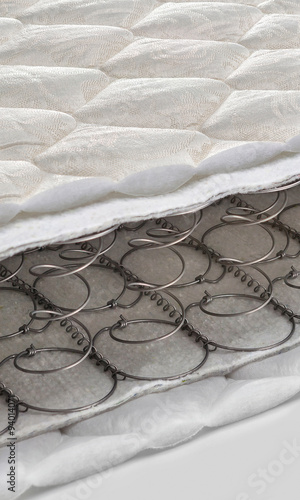 Open spring and foam - latex bonnell mattress cross section