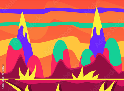 Game Background Vector Illustration Set