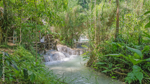 Tad Kuang Si waterfalls at Luang prabang Laos.