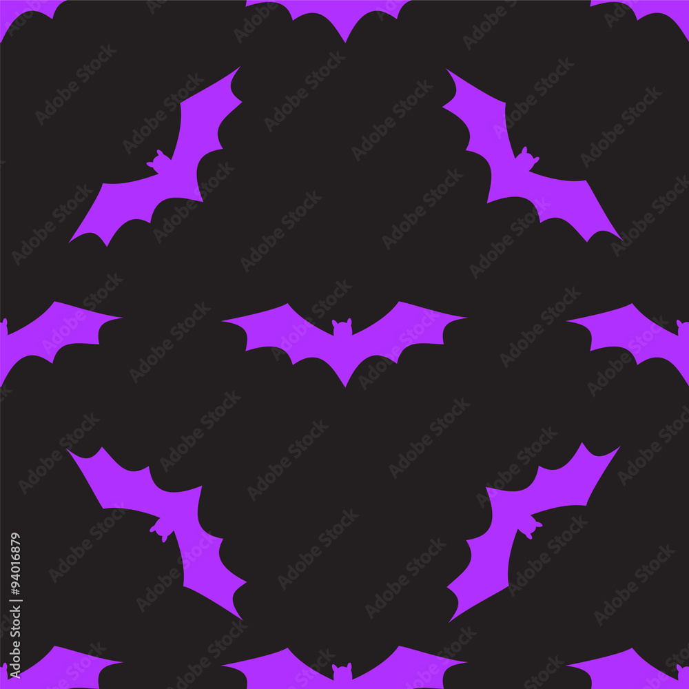 Seamless background with bats. 