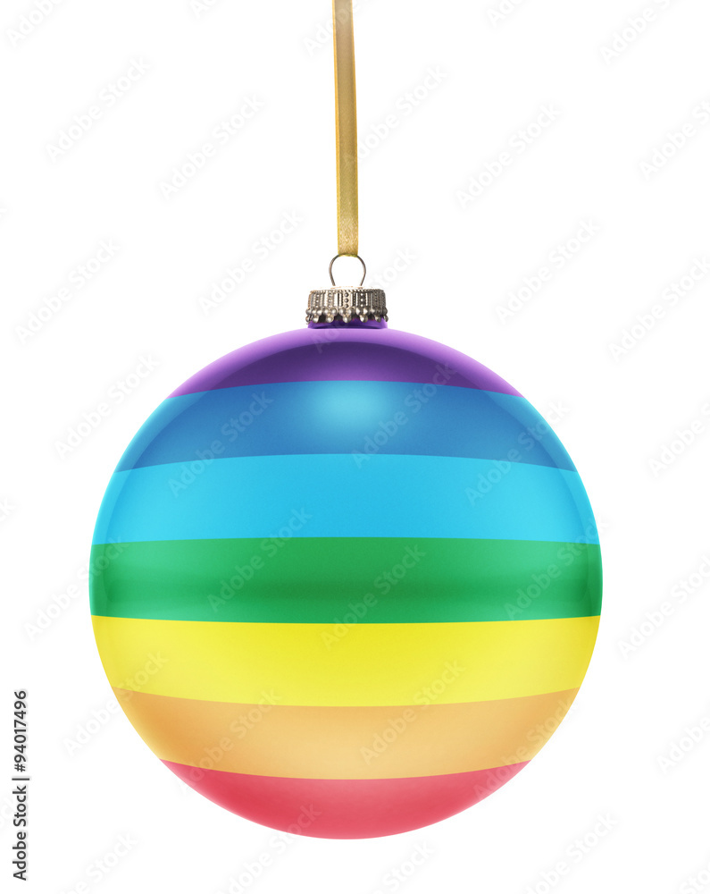 Bauble in rainbow colors.(series) Bauble in rainbow colors.(series)