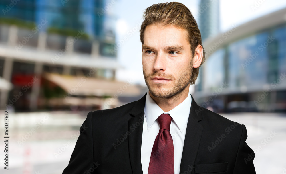 Confident businessman portrait outdoor Confident businessman portrait outdoor