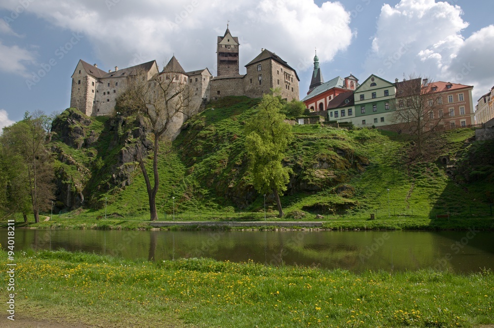Castle and town Loket in western Bohemia