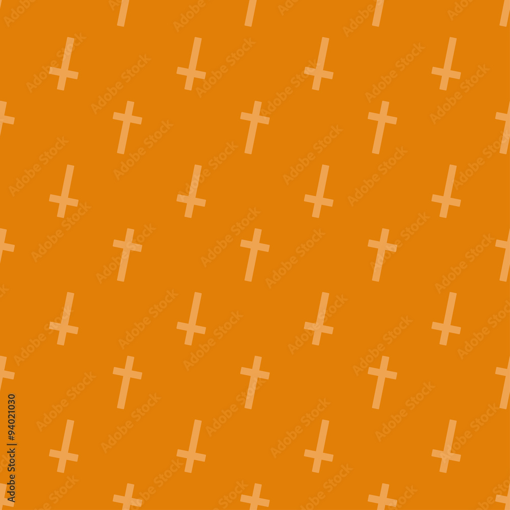 Halloween seamless pattern with crosses Halloween seamless pattern with crosses