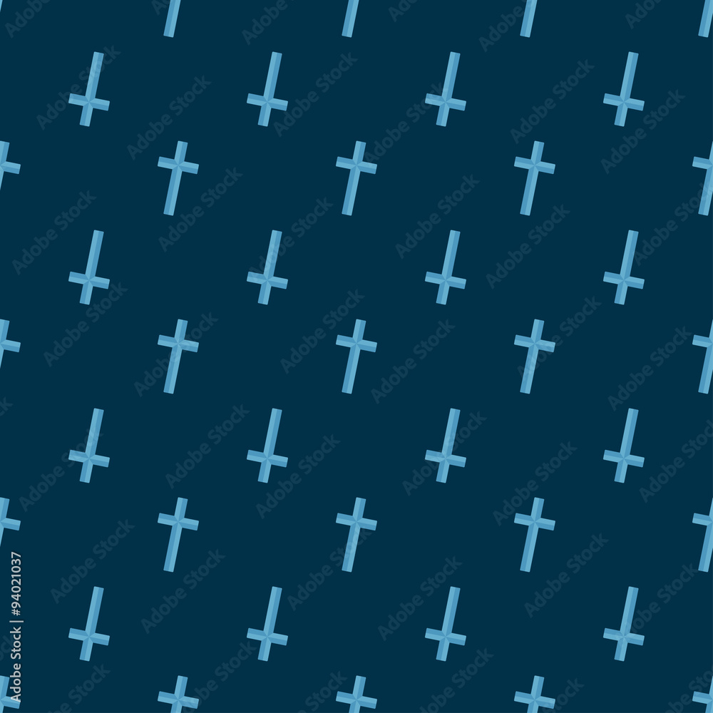 Halloween seamless pattern with crosses Halloween seamless pattern with crosses