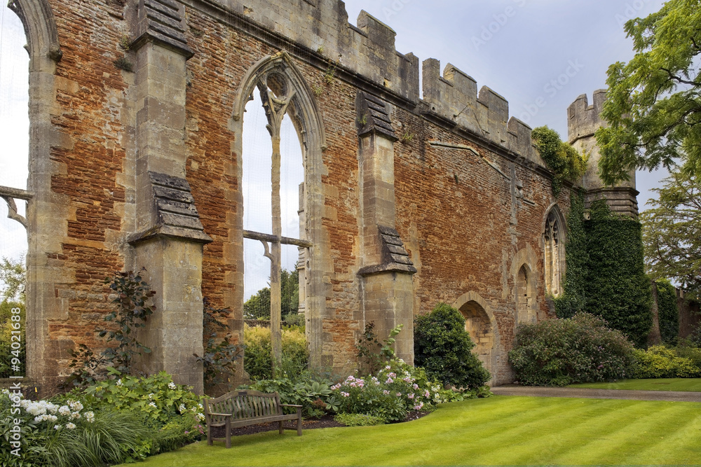ruined Great Hall by the Bishops Palace, Somerset, England