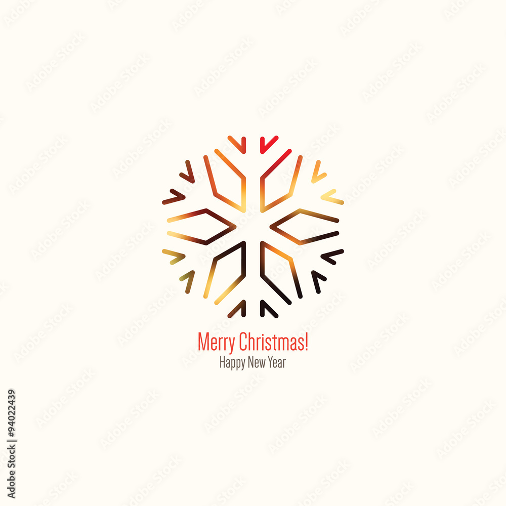 Christmas and New Year. Vector greeting card Christmas and New Year. Vector greeting card