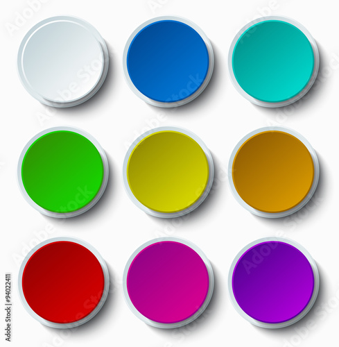 Free Download Vector modern colorful web buttons set  - GFXLoad