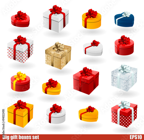 Vector gift box icon set