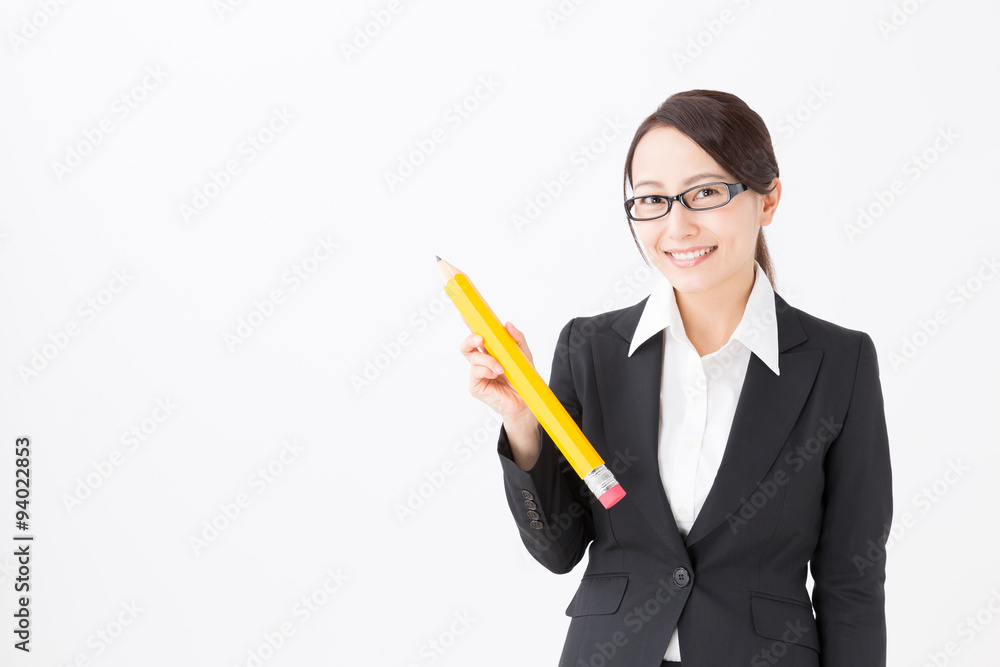 portrait of asian businesswoman on white background portrait of asian businesswoman on white background