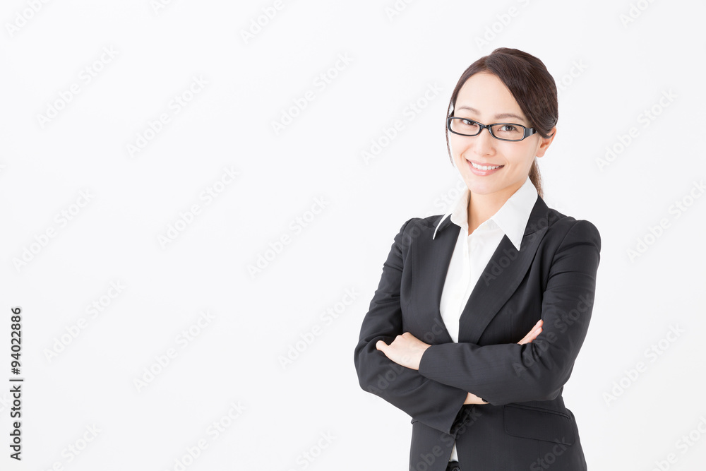 portrait of asian businesswoman on white background portrait of asian businesswoman on white background