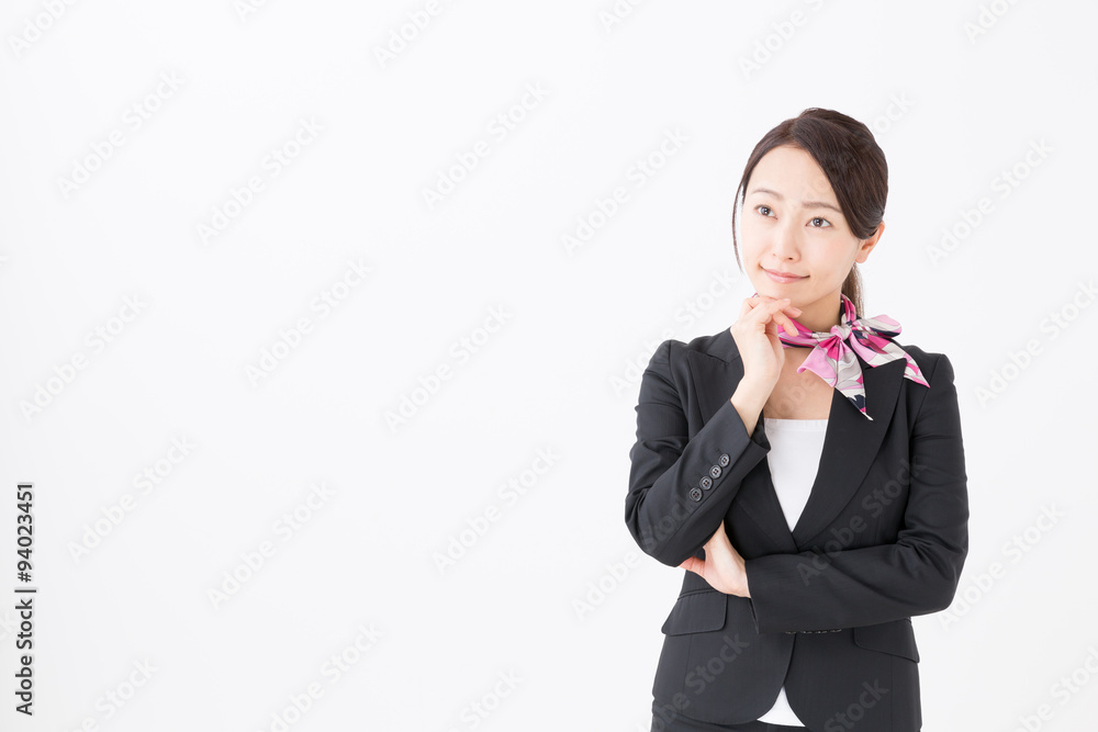 portrait of asian businesswoman on white background portrait of asian businesswoman on white background