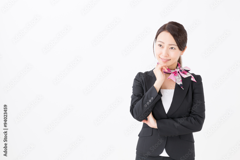portrait of asian businesswoman on white background portrait of asian businesswoman on white background