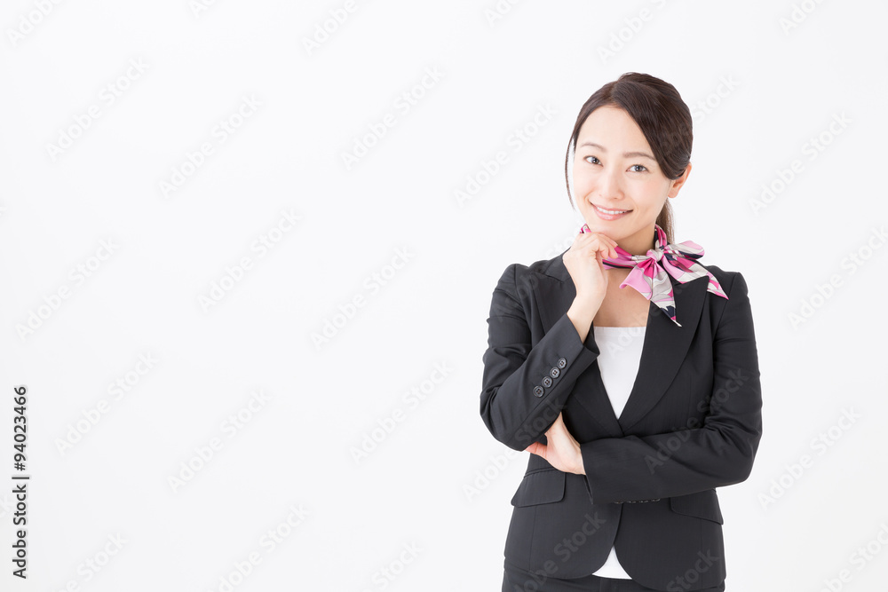 portrait of asian businesswoman on white background portrait of asian businesswoman on white background