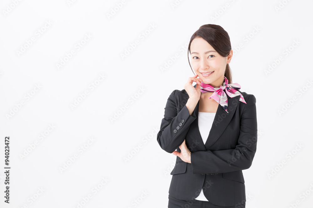 portrait of asian businesswoman on white background portrait of asian businesswoman on white background
