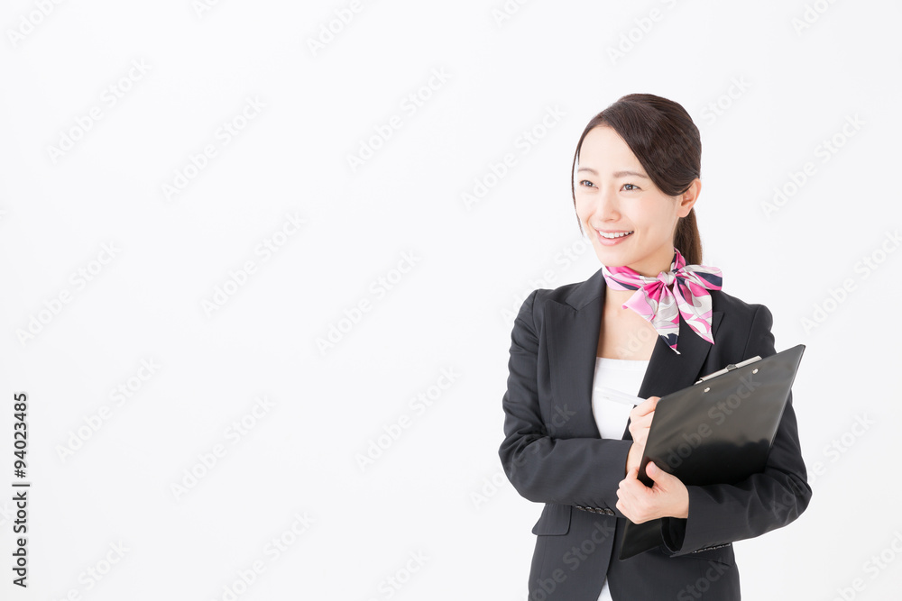 portrait of asian businesswoman on white background portrait of asian businesswoman on white background