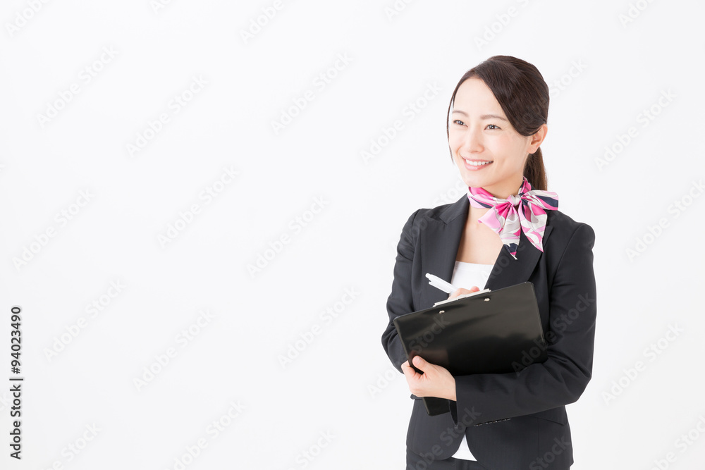 portrait of asian businesswoman on white background portrait of asian businesswoman on white background