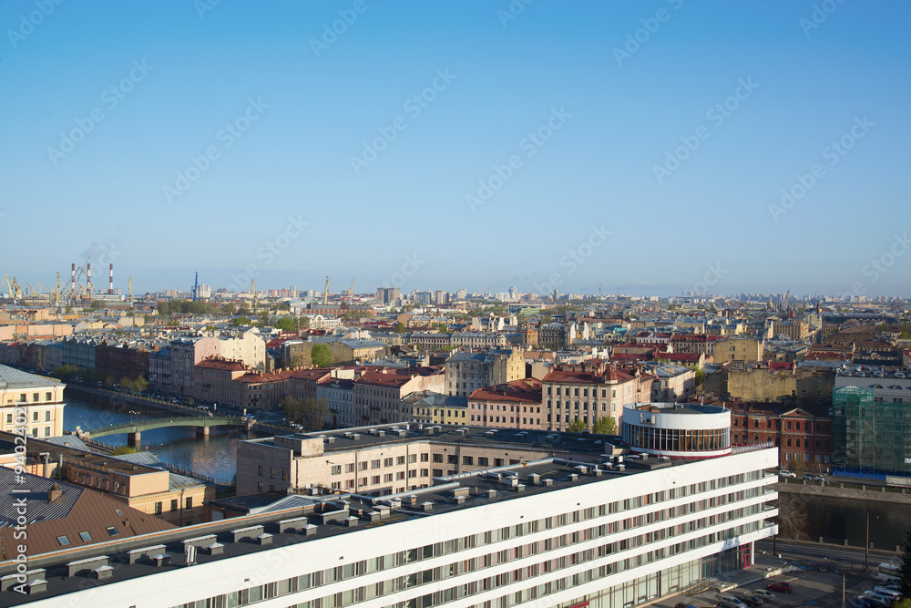 View of St. Petersburg from the roof of the building
