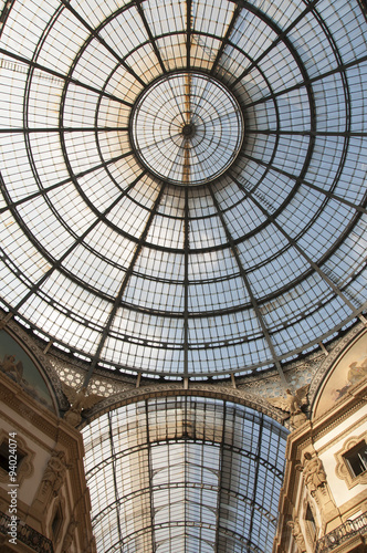 Cupola of the shopping mall Vittorio Emanuele II in Milano  Itlay