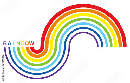 Rainbow icon on white background. Vector illustration