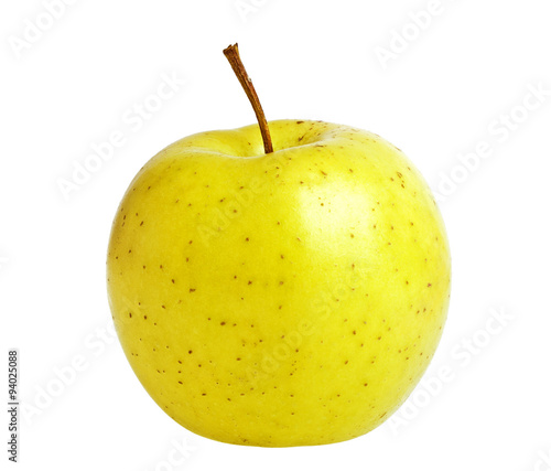 Yellow apple isolated on a white background