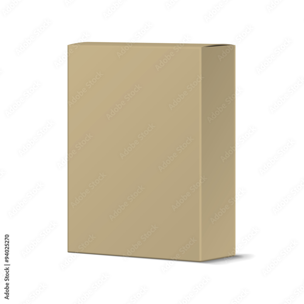 Realistic Recycled Card Product Package Box Mockup. Blank Contai Realistic Recycled Card Product Package Box Mockup. Blank Contai