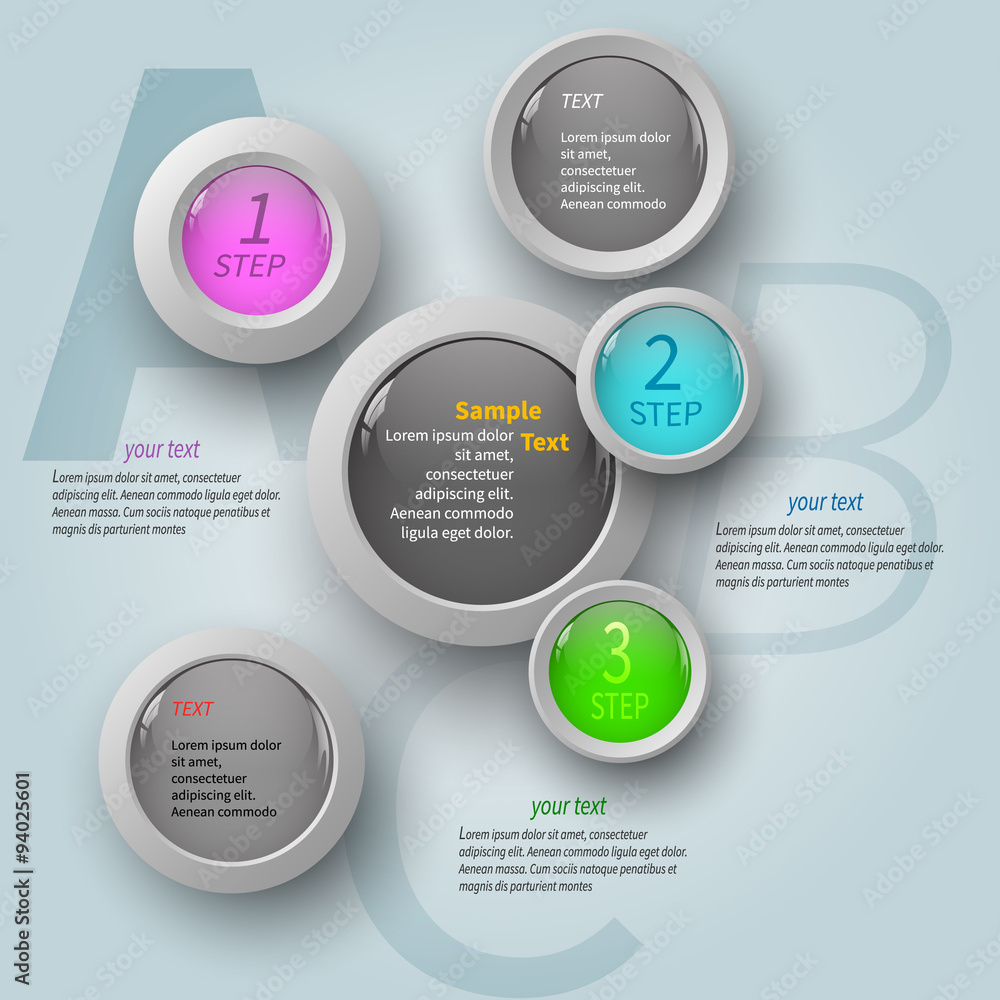 Abstract 3D Paper Infographics