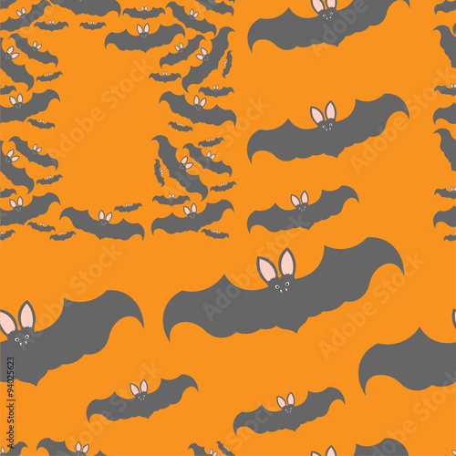 Grey bats on orange