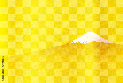 富士山　和紙　年賀状