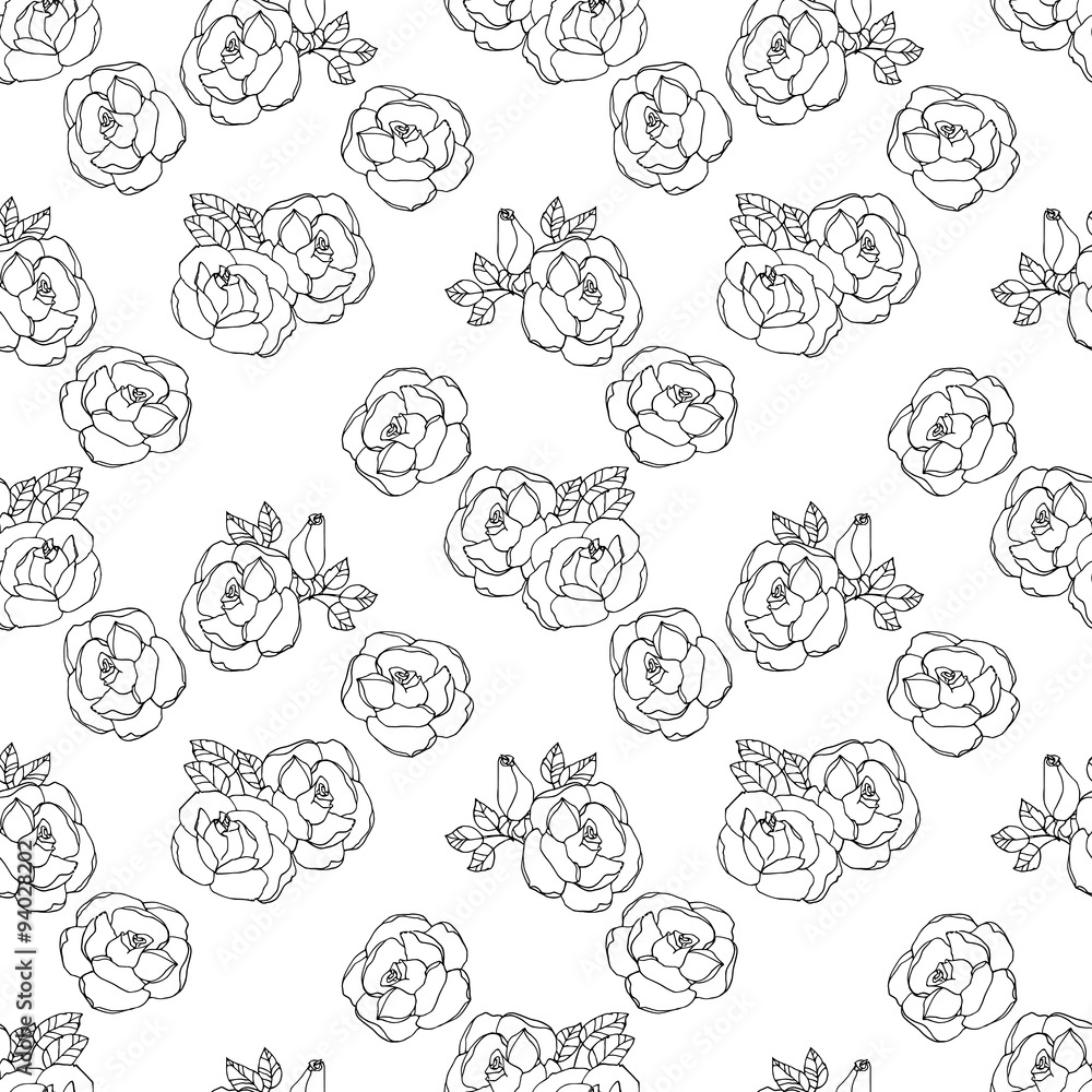seamless pattern with roses seamless pattern with roses