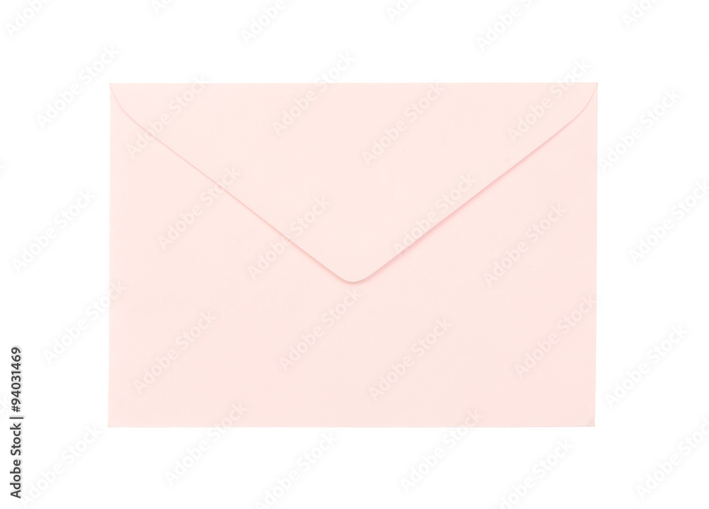 Pink envelope isolated on white background Pink envelope isolated on white background