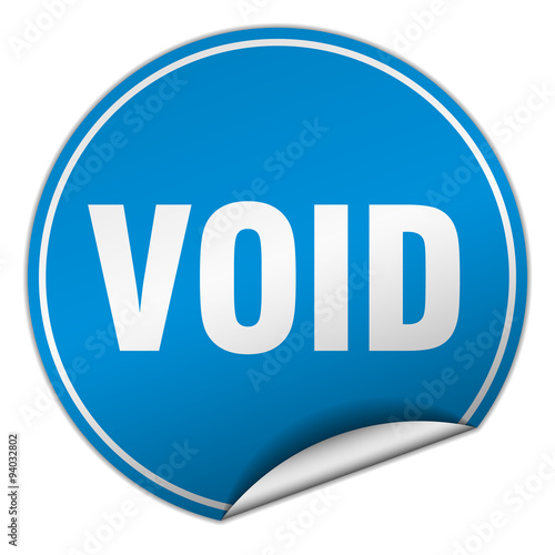 void round blue sticker isolated on white