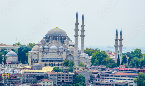 The beautiful Suleymaniye Camii Istanbul, Turkey. photo