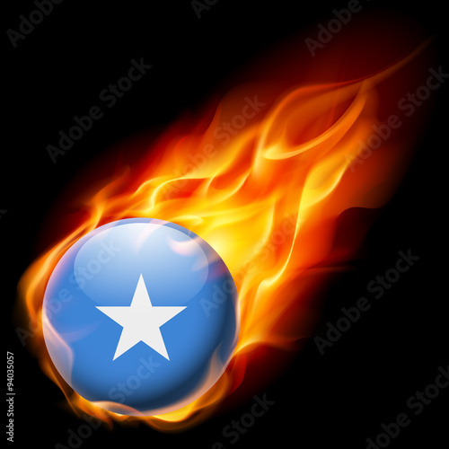 Round glossy icon of Somalia
