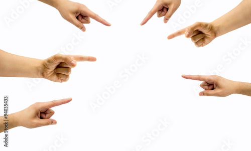 hands pointing with forefinger