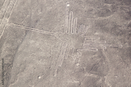 Photos Aerial view of geoglyphs near Nazca - famous Nazca Lines, Peru