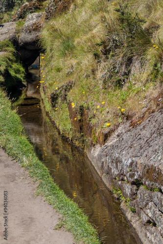 Cumbe Mayo - pre-Inca aqueduct 2000 years old, 9 km long. Northern Peru near Cajamarca.