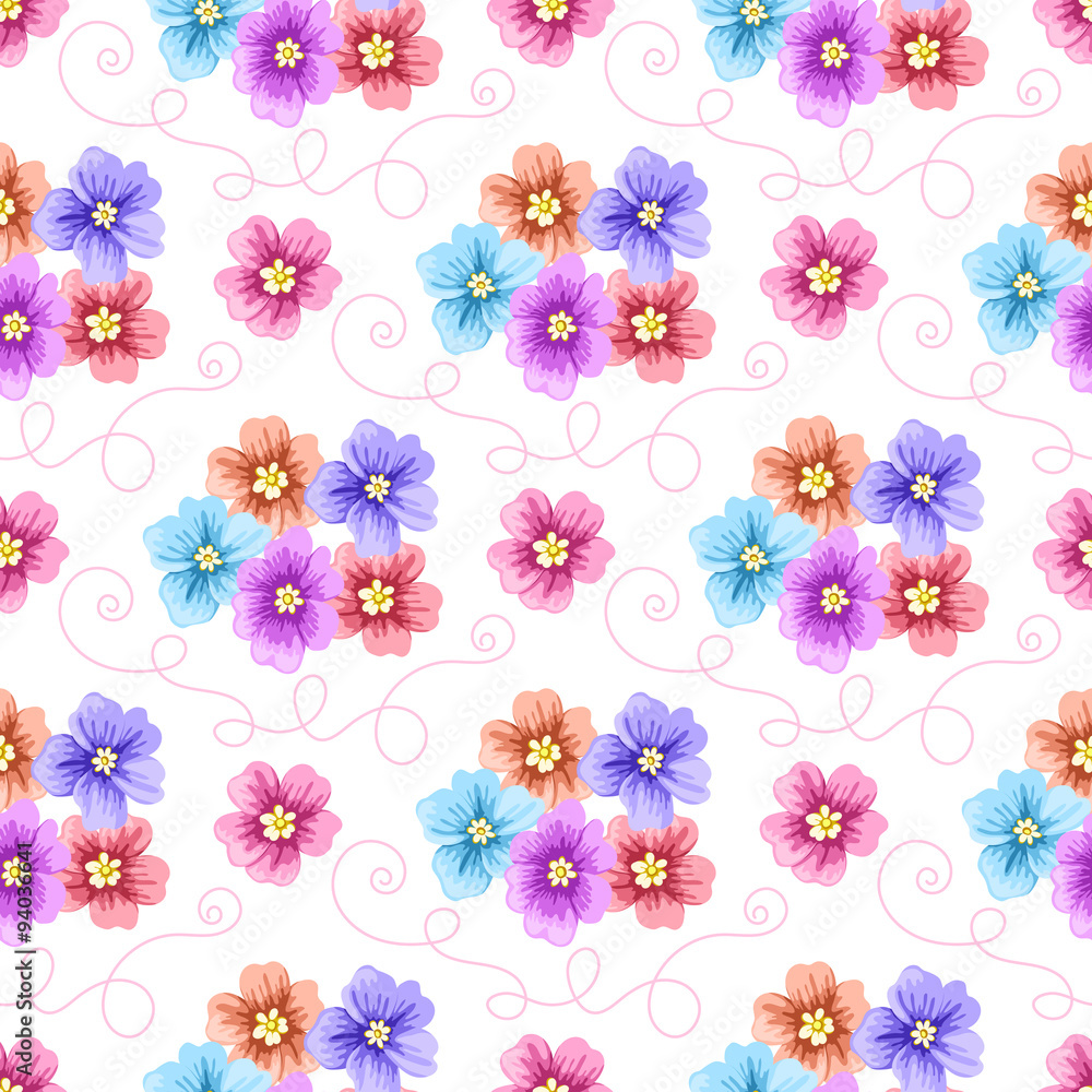 Seamless pattern with flowers Seamless pattern with flowers