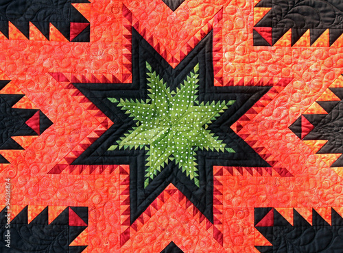 Closeup of a Quilt Star