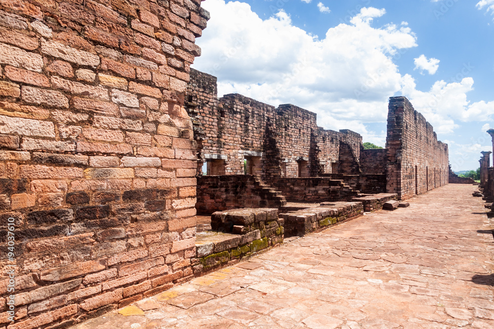 Jesuit mission ruins in Jesus de Tavarangue, Paraguay