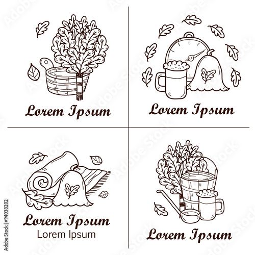 Hand drawn sauna concept