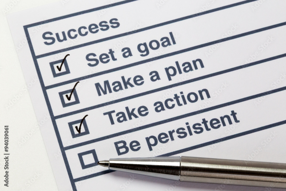Steps to success list
