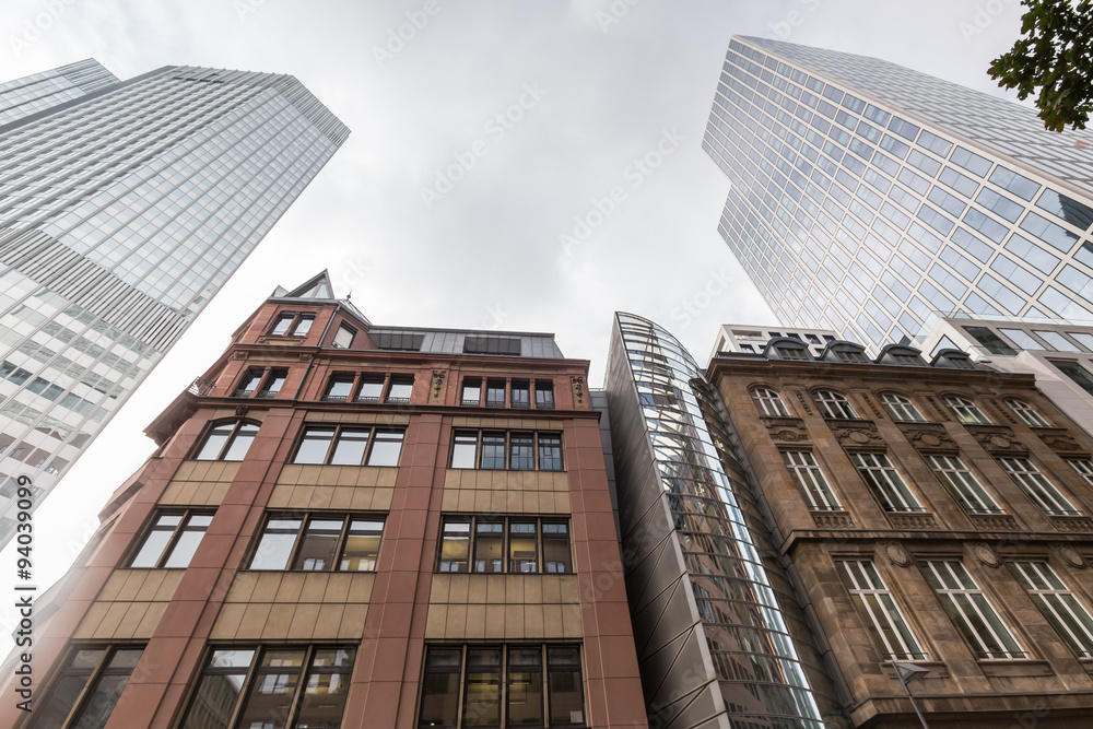 Naklejka premium frankfurt germany skyscrapers