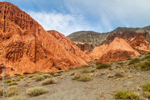 Colorful rock formations near Purmamarca village (Quebrada de Humahuaca valley), Argentina © Matyas Rehak