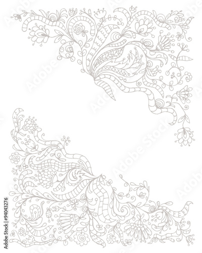 Floral pattern sketch for your design