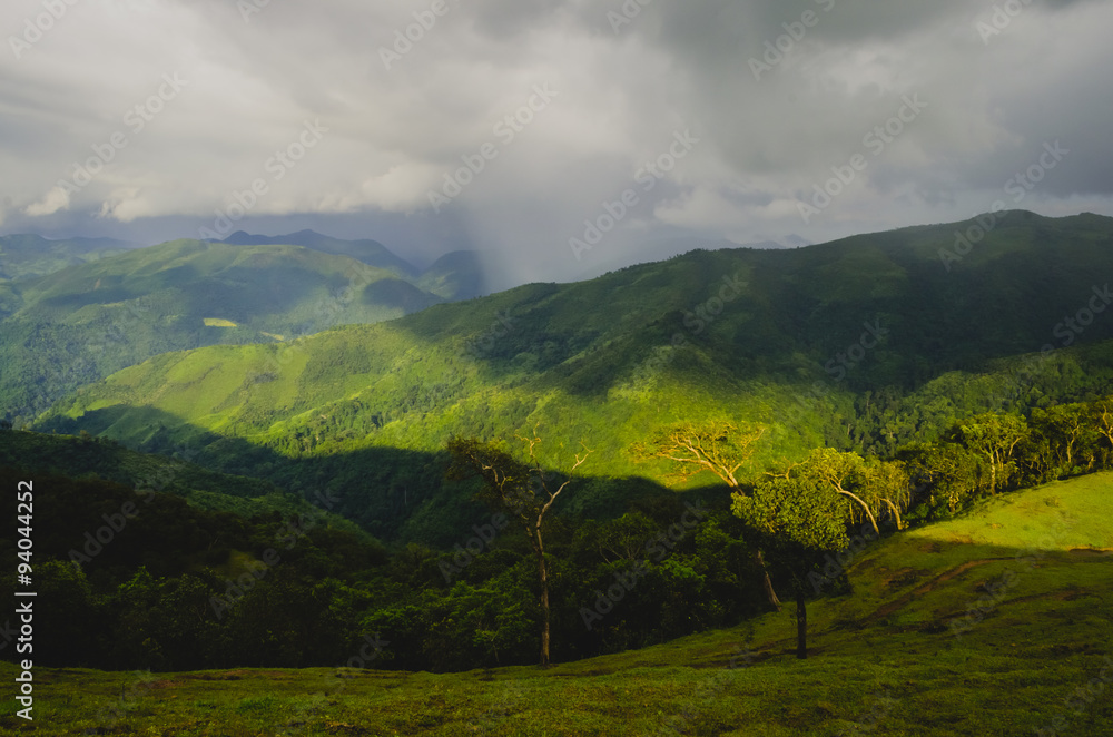 Obraz premium landscape at sunset, sunrise