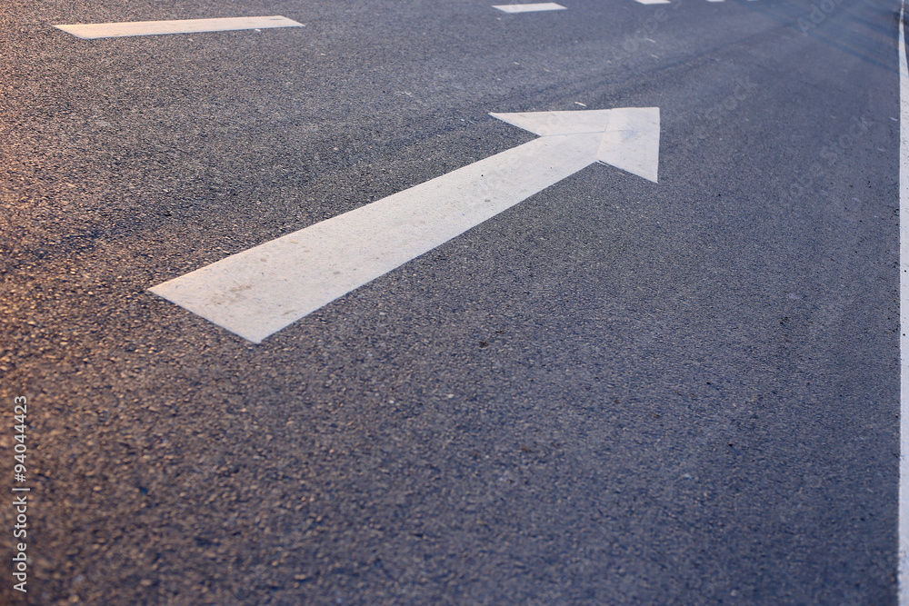 Road With White Arrow Road With White Arrow