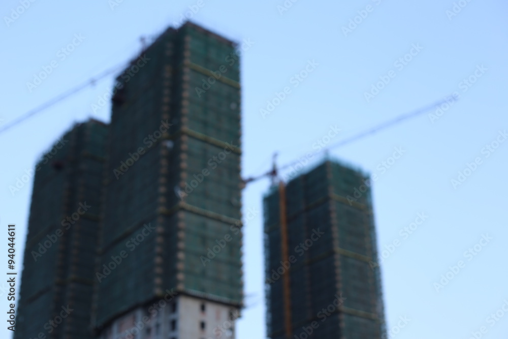 Blurred Construction Site