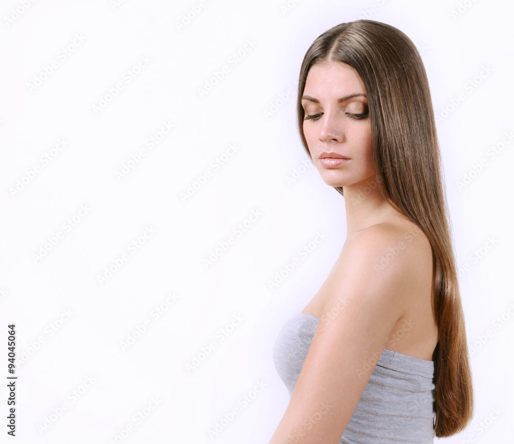 attractive beautiful woman with pure skin and bright long hair attractive beautiful woman with pure skin and bright long hair