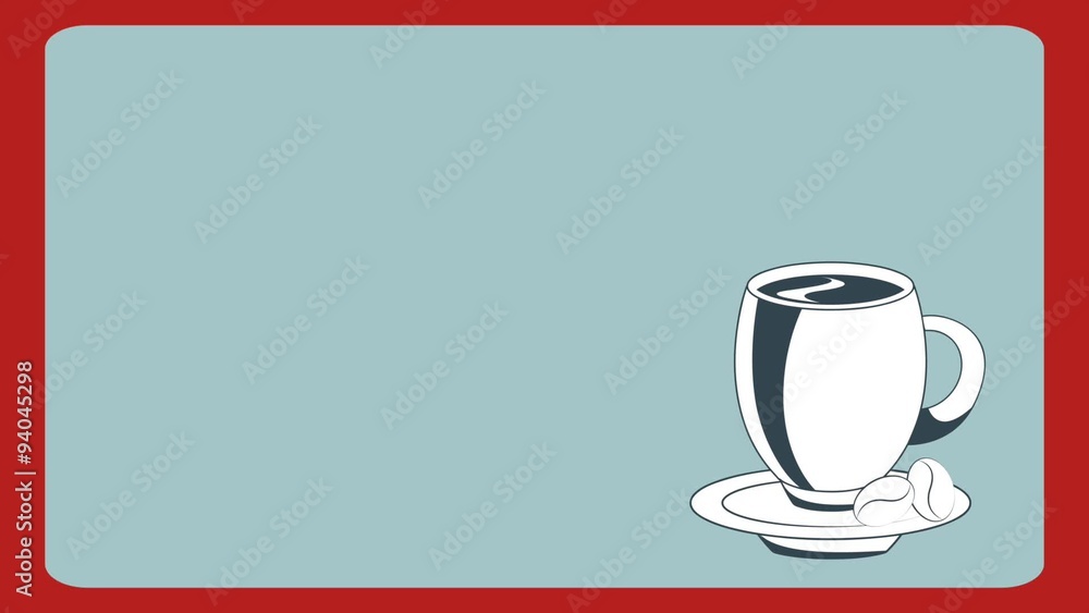 Coffee retro style, Video animation, HD 1080